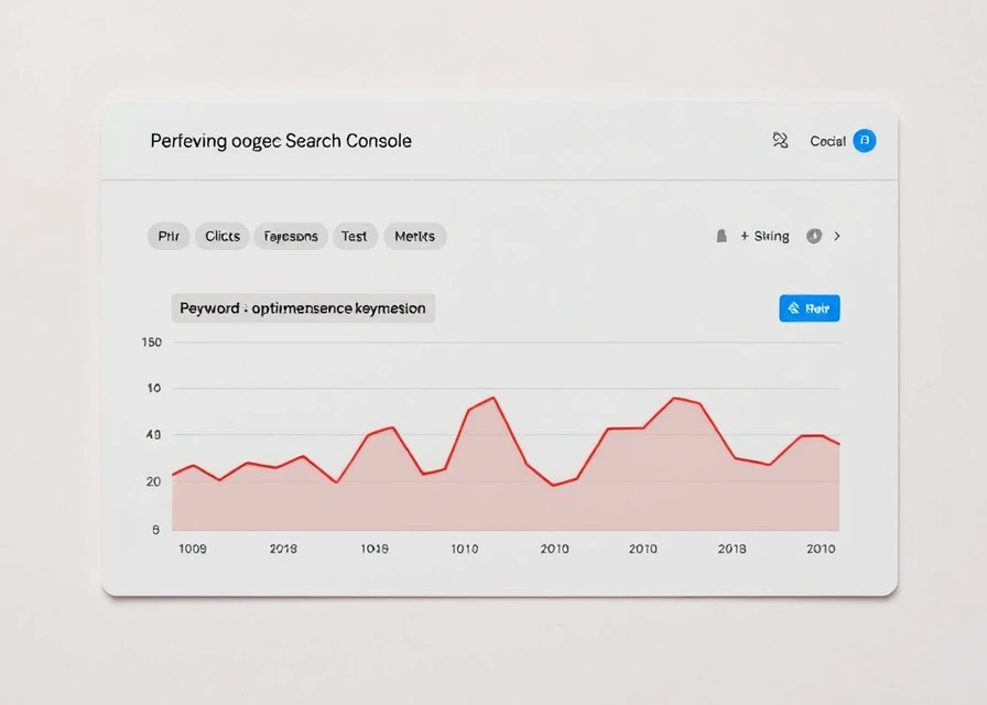 Search Console Performance report with declining position trend line