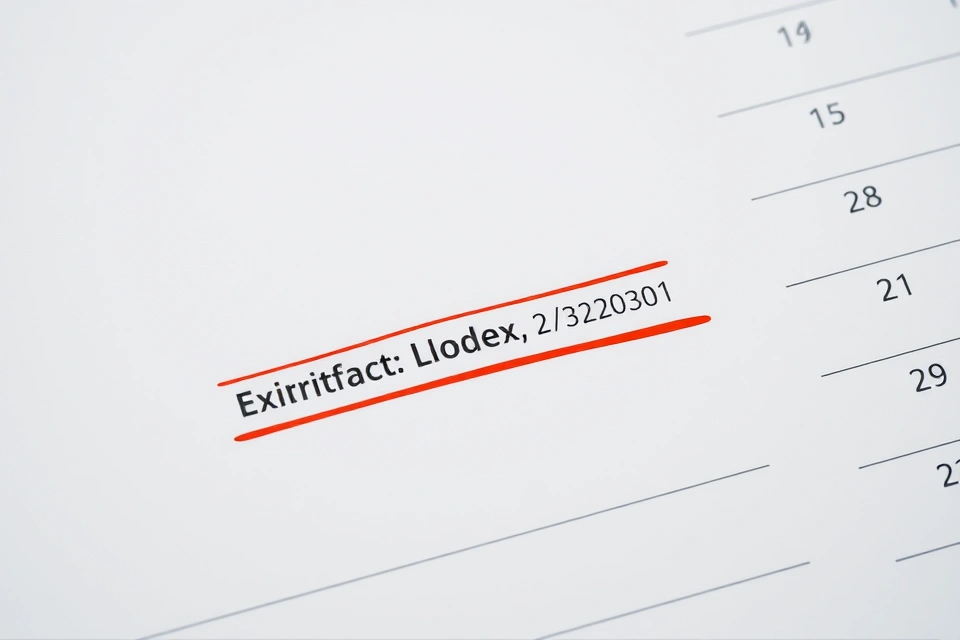 Calendar showing a domain name's expiration date marked as a deadline requiring renewal.